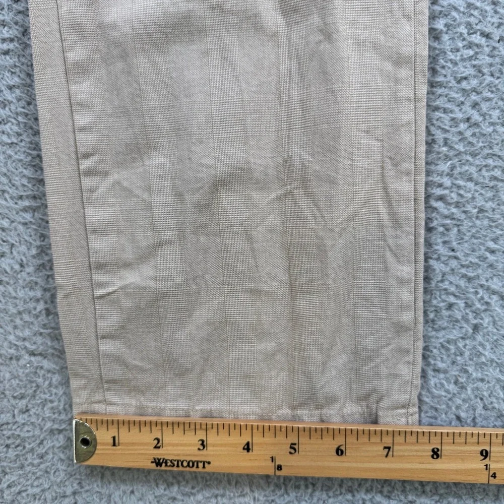 Banana Republic Aiden Fit Mens 33x32 Khaki Beige Striped Cotton Chino Pants Slim